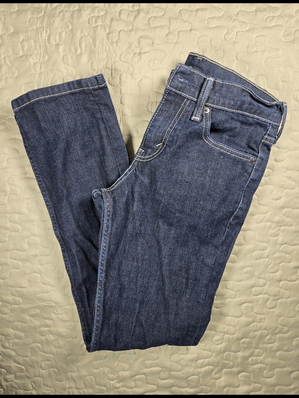 Levi's Straight Leg Jeans in Dark Blue Denim